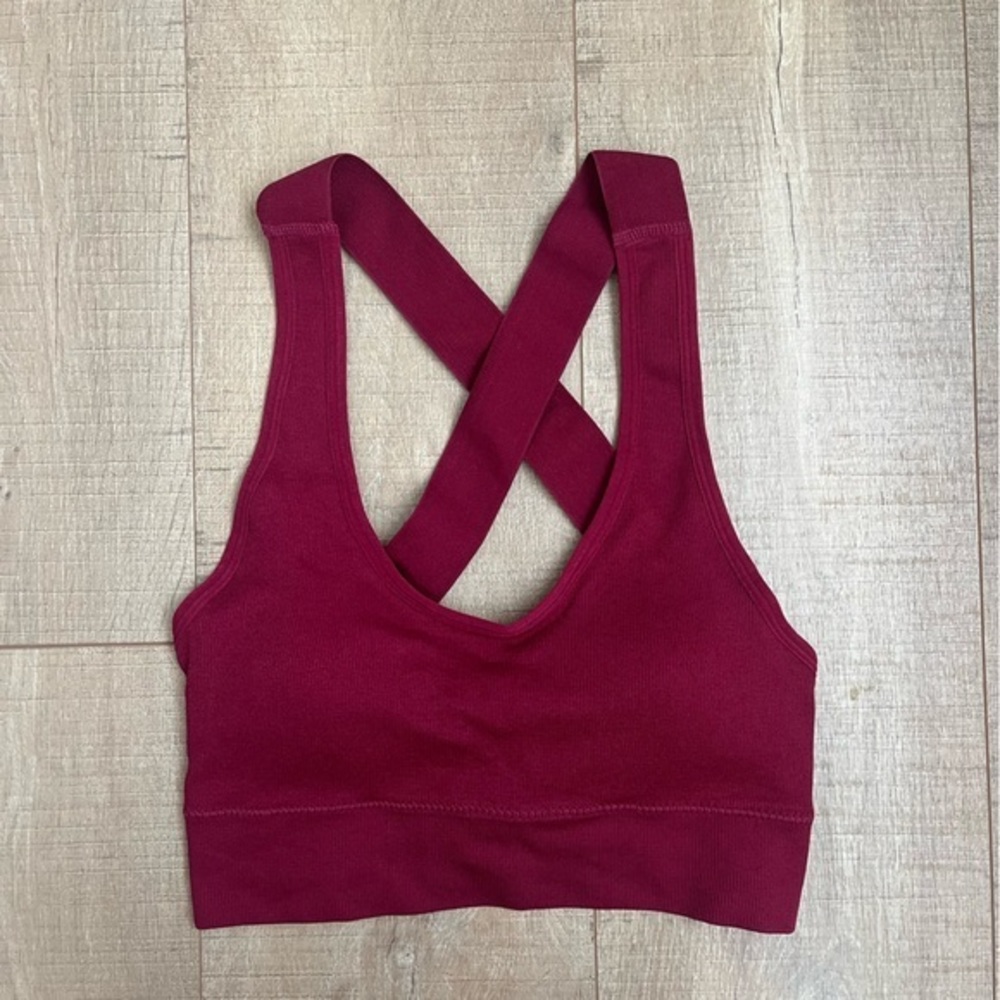 Maroon Red Sports Bra
